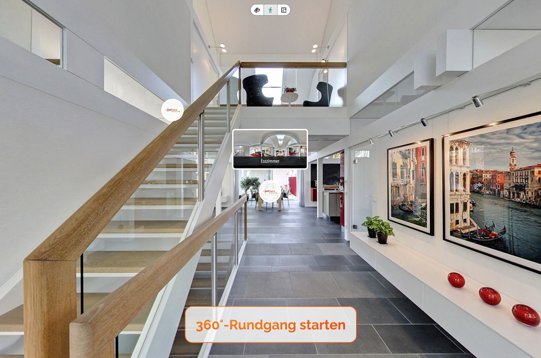 Mit einem 360°-Rundgang können sich Interessenten deine Immobilie bereits vor der ersten Besichtigung vollständig ansehen.