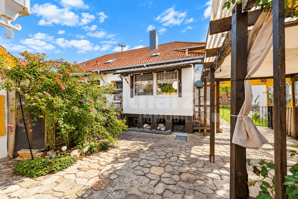 Rückansicht des Hauses