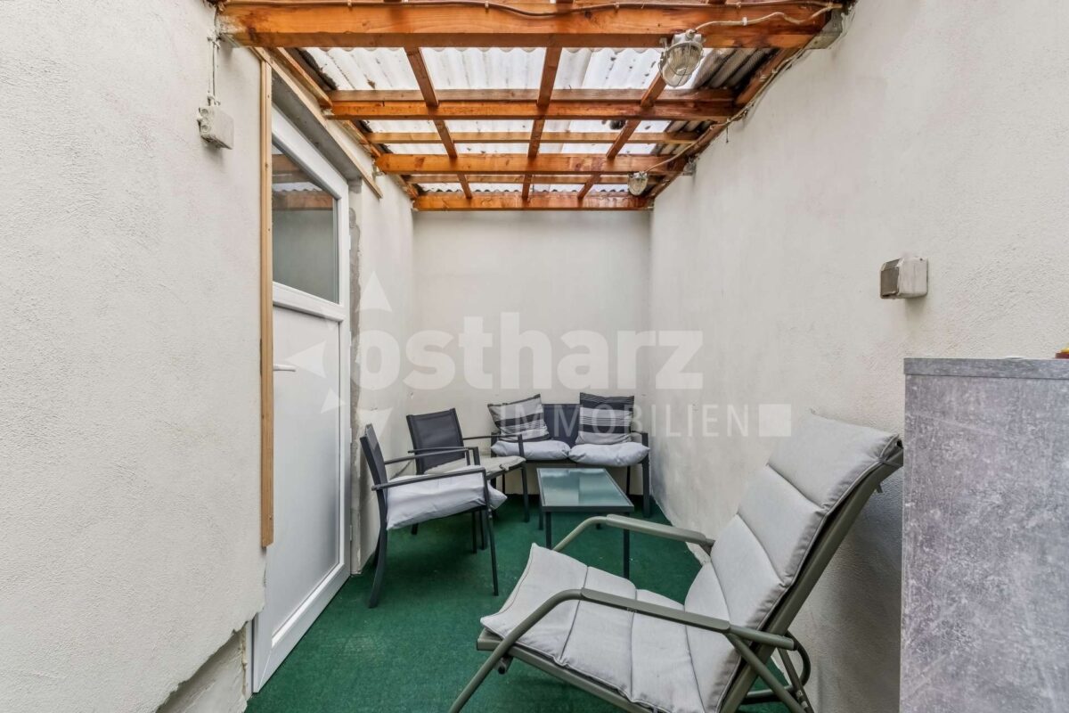 überdachter Innenhof